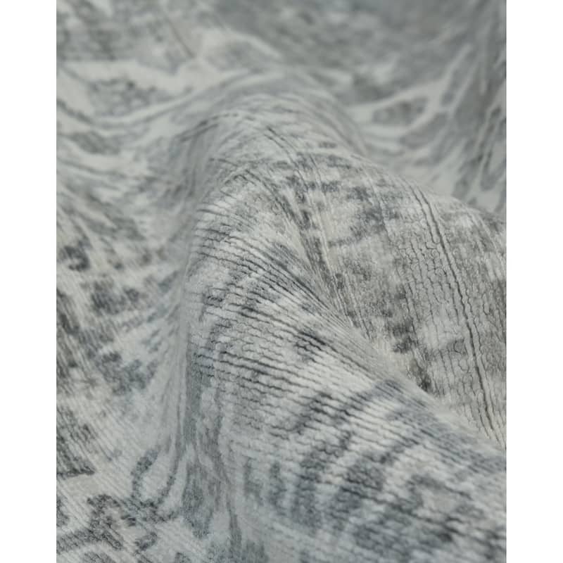 Overton Handmade Modern Contemporary Floral Area Rug - 5' 0" x 8' 0"