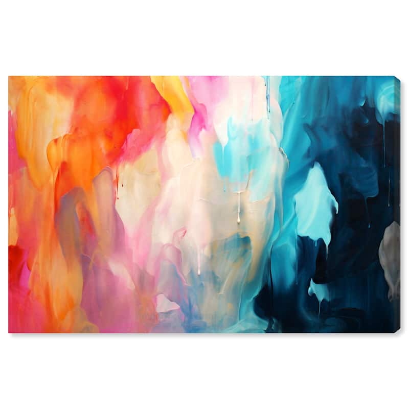 Wynwood Studio Canvas Abstract Retro Color Palette II Blue and Modern & Contemporary Wall Art Canvas Print