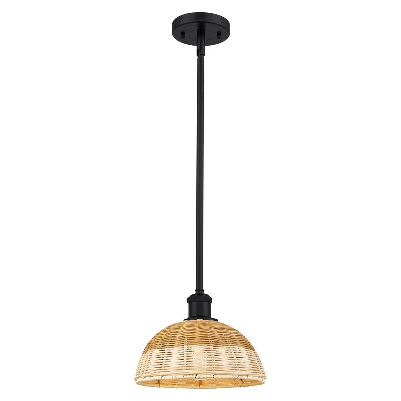 Innovations Lighting Endless Possibilities Ballston - Bristol Natural II - 1 Light 9" Stem Hung Mini Pendant - Matte Black
