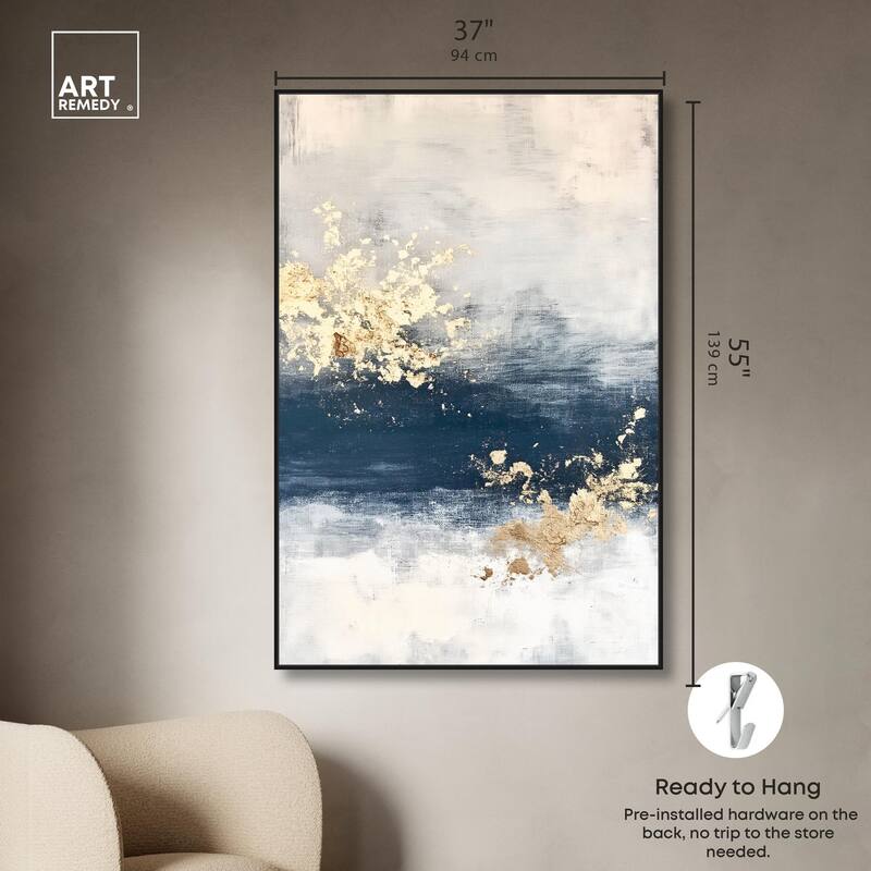Ocean's Gold Hues I Canvas by Art Remedy