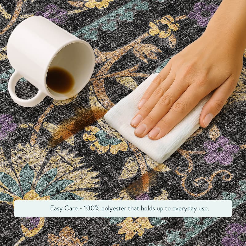 Machine Washable Indoor/ Outdoor Global Alix Chantille Rug