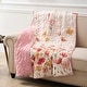 preview thumbnail 2 of 5, Greenland Home Fashions Spring Breeze Floral Print Throw Quilt