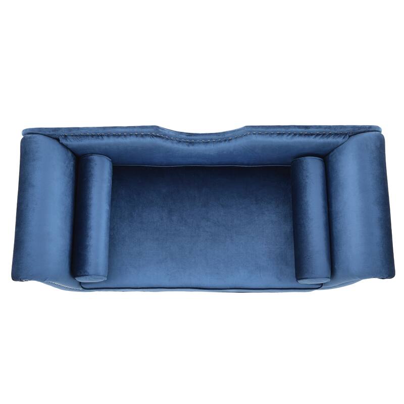 Christopher Knight Home - Velvet Bench with Nailhead Trim & Curved Arms