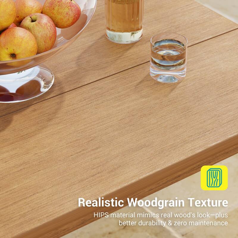 HIPS Outdoor Dining Set All-weather Patio Table and Chairs(Set of 7)