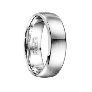 Men S Wedding Bands Groom Rings For Less Dontae Brushed Cobalt Men S Wedding Band With Polished Edges By Crown Ring 7mm More
