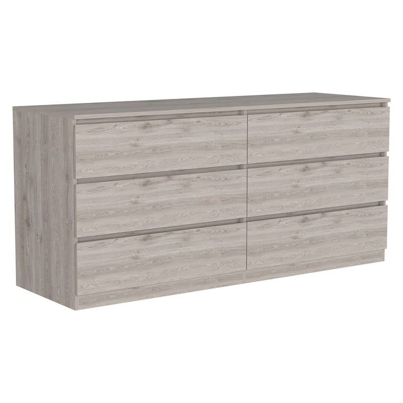 Wooden 6-Drawer Double Dresser