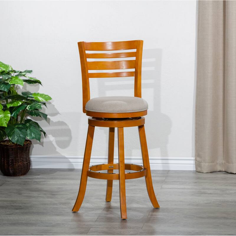 DTY Indoor Living Granby 4-Slat Back Swivel Stool