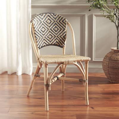SAFAVIEH Callidora Rattan Bistro Dining Chair - 19"W x 24"D x 34"H