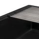 preview thumbnail 4 of 6, Ruvati 33-inch epiRock Workstation Charcoal Black Undermount Kitchen Sink - RVG2325CK