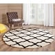 preview thumbnail 112 of 132, SAFAVIEH Handmade Cambridge Luisa Moroccan Trellis Wool Rug 6' Round - Ivory/Black