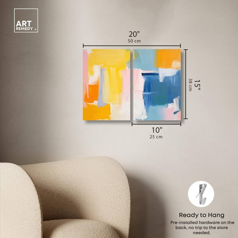 Skyward Radiance I Canvas Set of 2 by Art Remedy, Gallery Wrapped