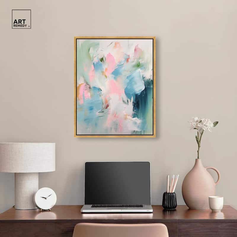 Neon Breeze I Canvas by Art Remedy
