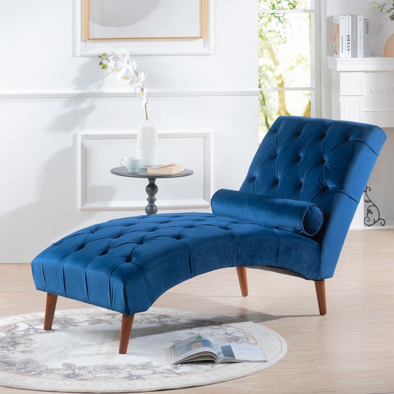 Upholstered Long Lounger Indoor Chaise Lounge Chair for Living Room.