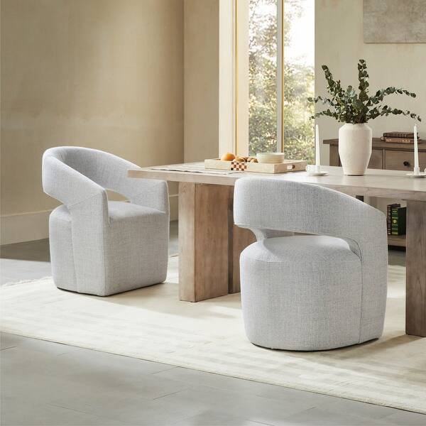 Joey Modern Dining Chair with Caster Wheels & Open Back - N/A - Bed ...