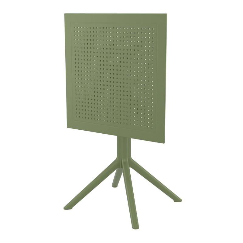 24" Olive Green Square Folding Table