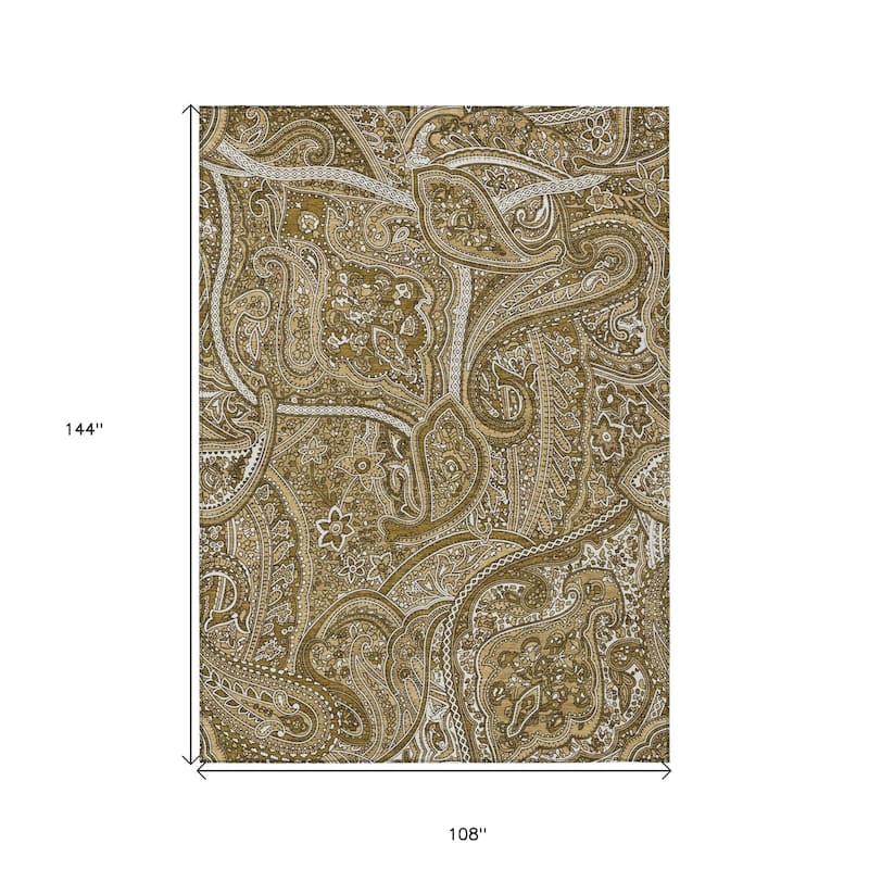 HomeRoots Paisley Traditional Rectangle Outdoor Rug