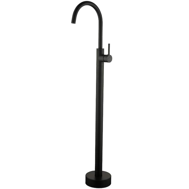 Freestanding Floor Mount 1-Handle Bath Tub Filler Faucet