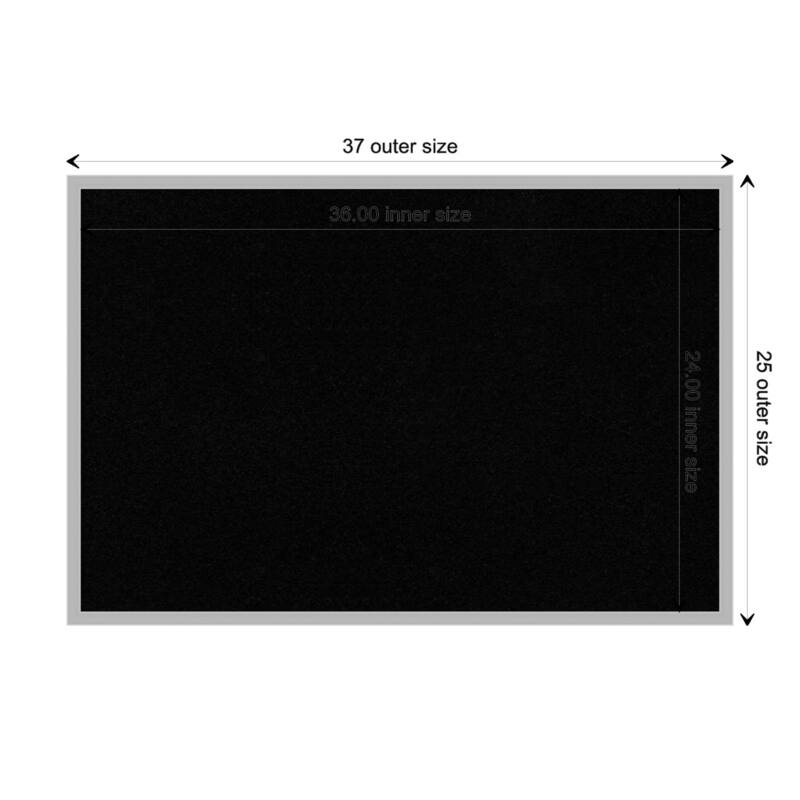 Hera Chrome Framed Black Corkboard Bulletin Board - Board Size 36x24
