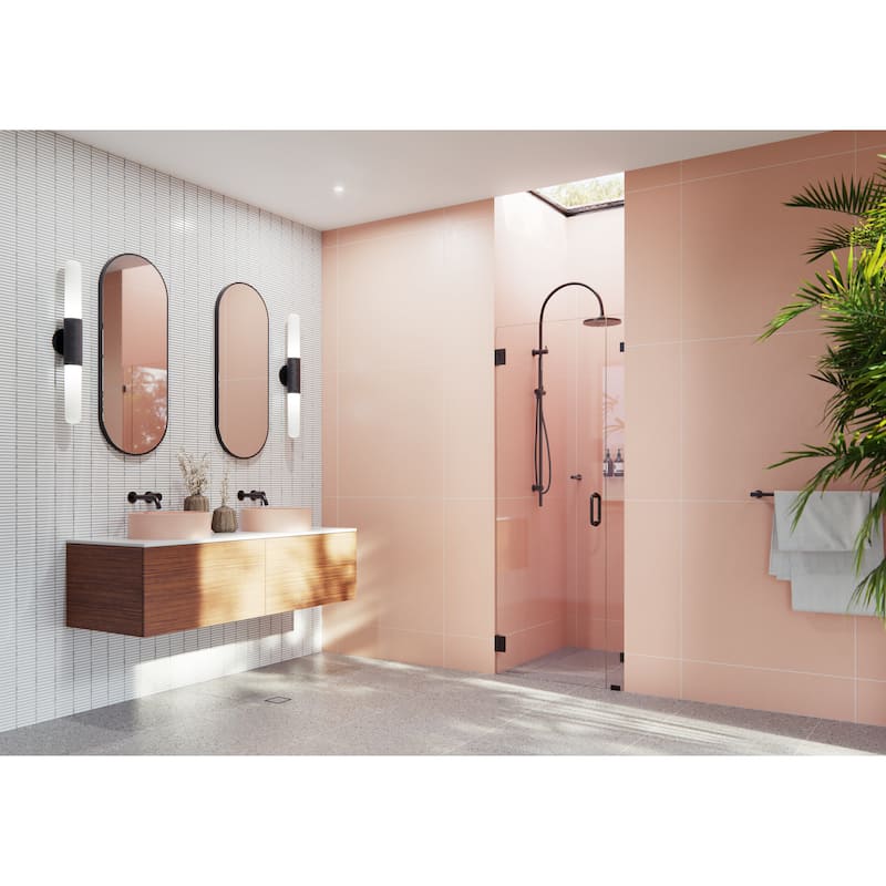 Glass Warehouse 78" x 32" Frameless Shower Door - Wall Hinge - Oil Rubbed Bronze