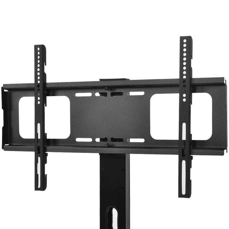 Wooden Storage TV Stand Black Tempered Glass Height Adjustable Universal Swivel Entertainment Center With Mount TV Stand,black