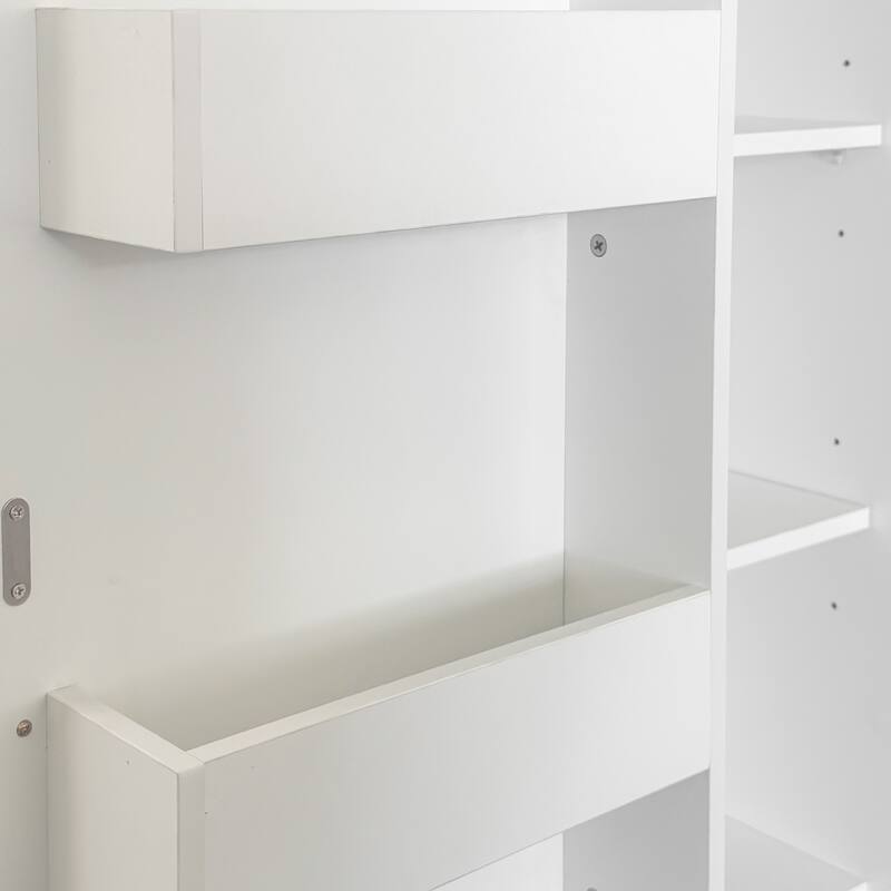 Freestanding Pantry Cabinet, Buffet Cupboards Sideboard with Doors & Shelves, Kitchen Pantry Storage Cabinet forLiving Room