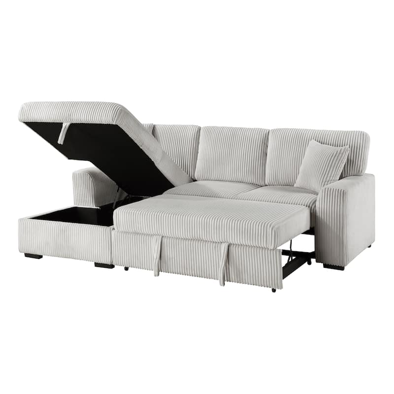 Manche 2-Piece Sectional Sofa with Pull-out Bed and Left Chaise