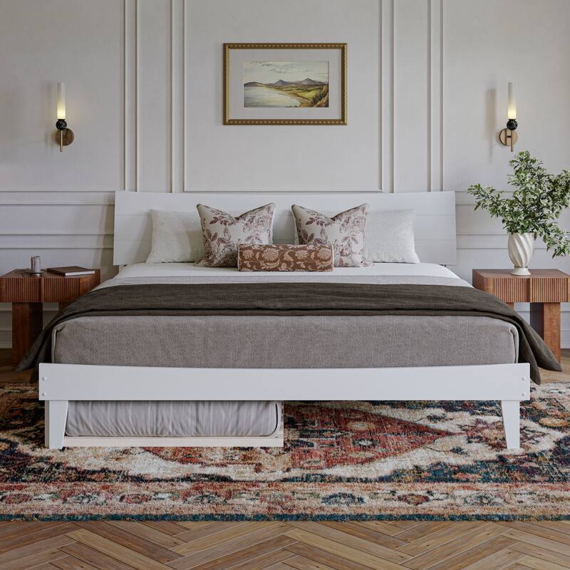 Phoenix Wood Platform Bed with Trundle
