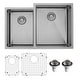 preview thumbnail 7 of 7, Karran Elite Undermount Stainless Steel 33 in. 16-Gauge Double Bowl KItchen Sink Kit