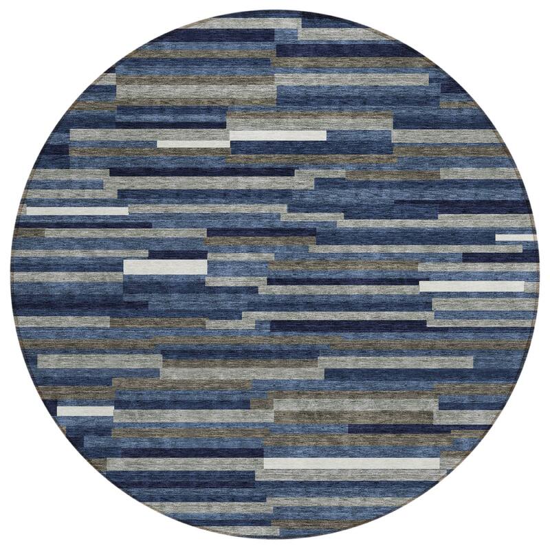 HomeRoots Striped Transitional Rectangle Outdoor Rug