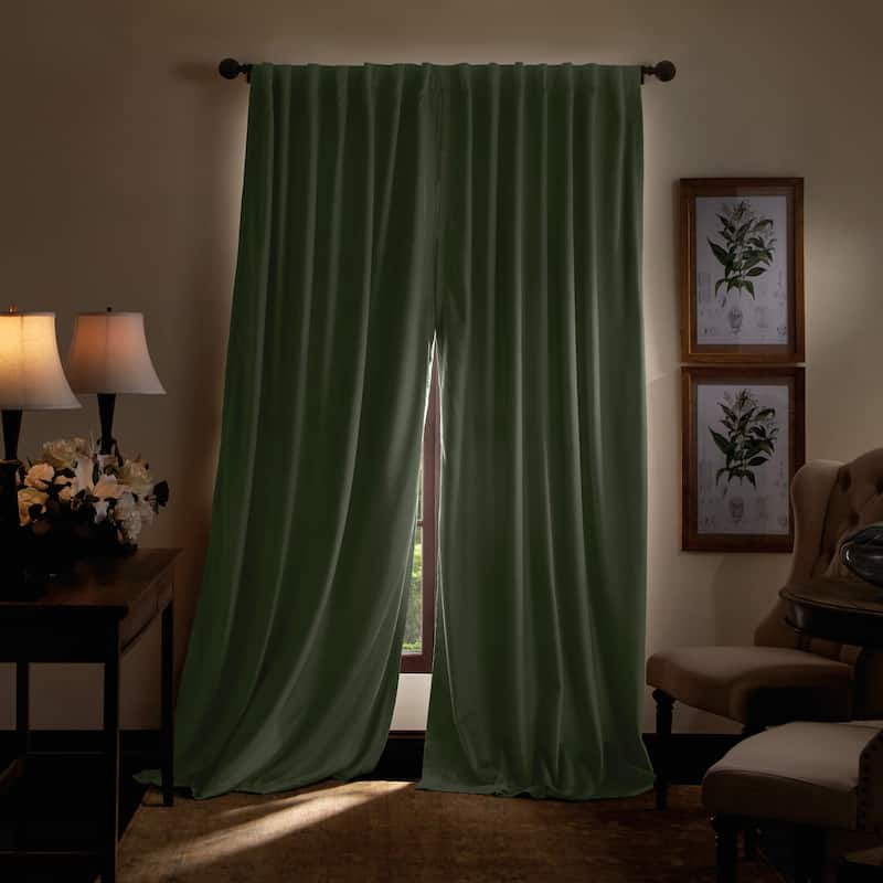 Martha Stewart Lucca Velvet Blackout Curtains - Panel Pair or Valance