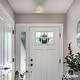 preview thumbnail 3 of 4, Hunter Erling 1-Light Medium Flush Mount Ceiling Light - Modern - Hallway, Bathroom, Entry, Laundry Room - Damp Rated!