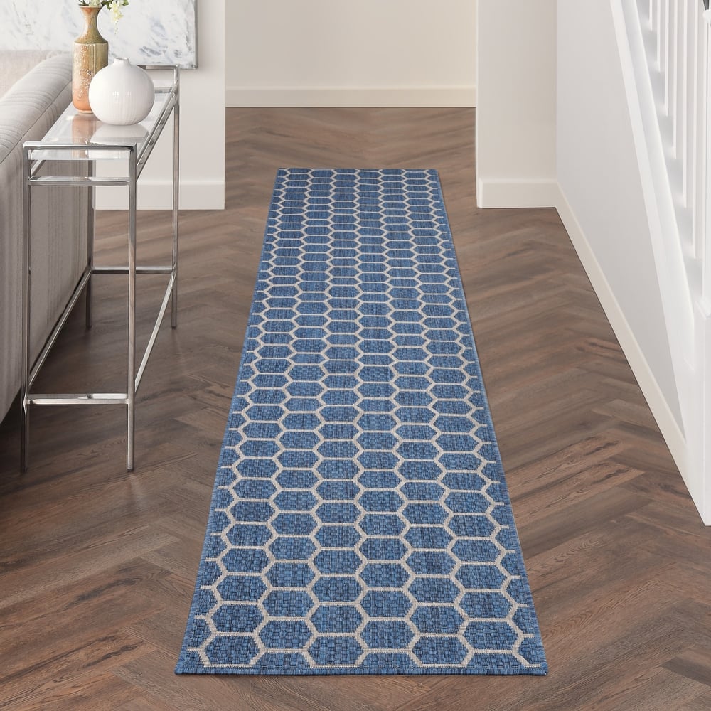 Nourison Reversible Indoor Outdoor Indoor/Outdoor Geometric Area Rug
