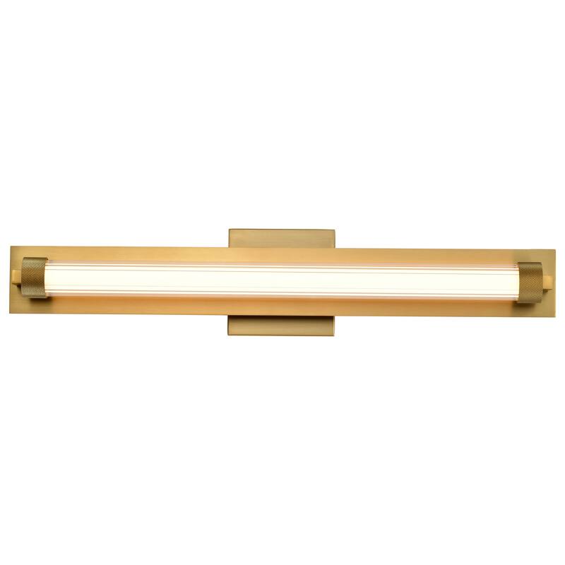 Larissa 24 Inch LED Vanity 3000K CCT Vintage Brass Finish Opaque Glass - Vintage Brass
