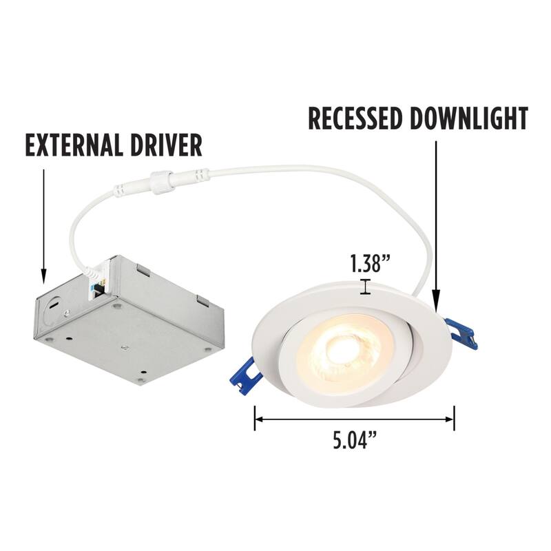 Westinghouse Lighting 12-Watt (80-Watt Equivalent) 4-in. Gimbal Recessed LED Downlight with Color Temperature Selection