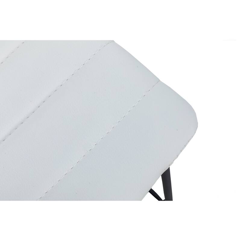 Zylar Modern Leather Guest Chair with Lumbar Support, Stainless Steel Base, High-Density Foam, Floor Protectors, 300 lb Capacity