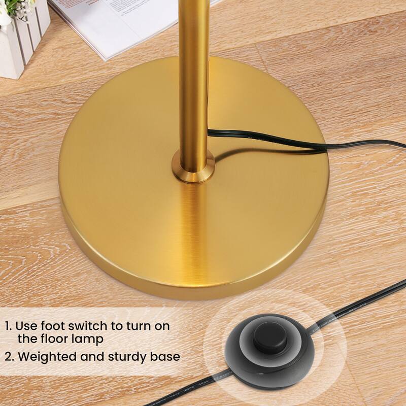 Dome Metal with Marble Base LED Table Lamp Classic Glam Bedside Lamp