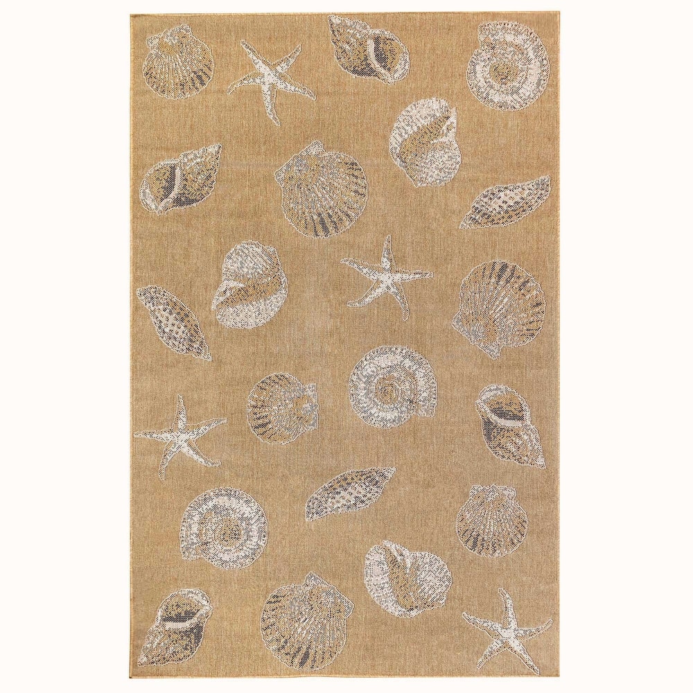 Liora Manne Carmel Shells Casual Indoor/ Outdoor Flat Area Rug
