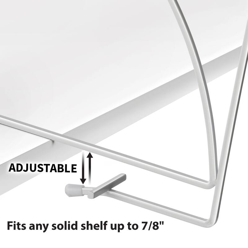 Lynk® Tall White Shelf Dividers Linen Closet Organizers and Storage