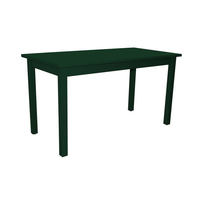HomeRoots 60" Dark Green Solid Wood Dining Table - 60.00 in. x 30.00 in. x 27.00 in.