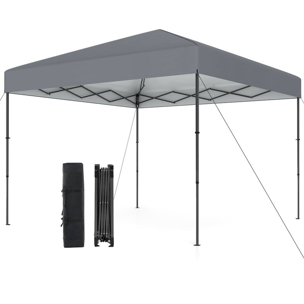 Gymax 10 X 10 FT Pop up Canopy Tent w/ Portable Carrying Bag 8 Stakes