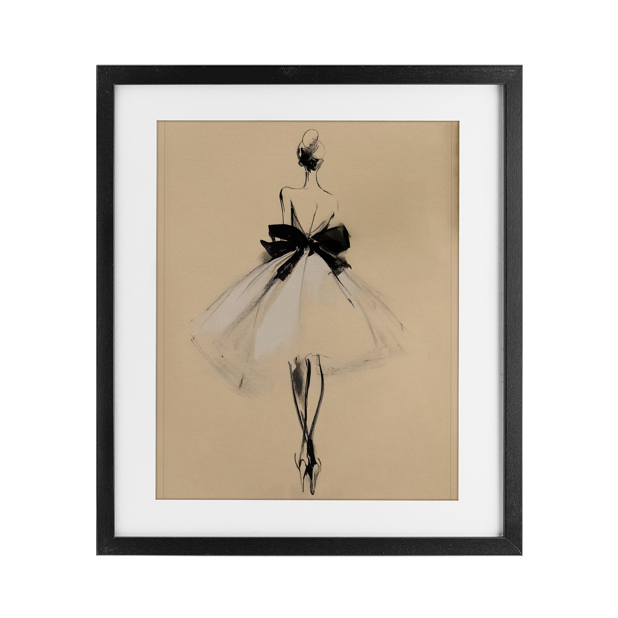 Stupell Back With Ribbon Gown Under Glass Framed Design By Svetlana Aleynikova