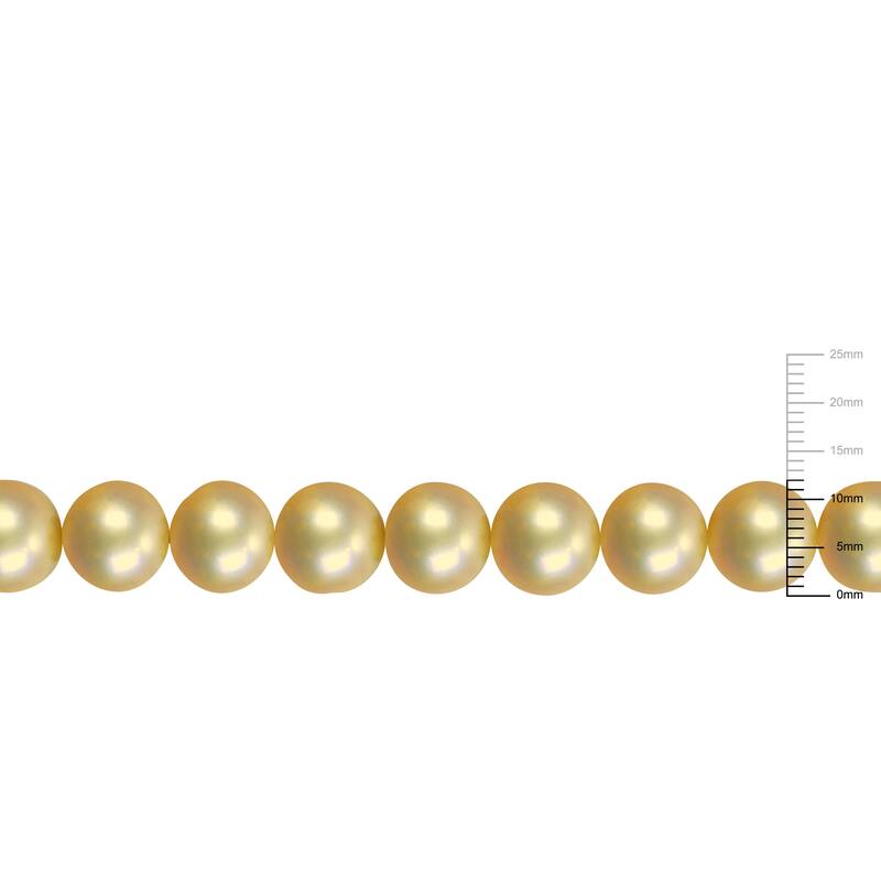Miadora 18 " 11-12mm Golden South Sea Cultured Pearl Necklace in 14k Yellow Gold