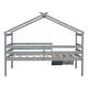 preview thumbnail 19 of 17, Modern Twin Low Loft House Kids Bed with Slide,Ladder,Guardrails,Roof