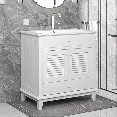 30" Bathroom Vanity with Sink and One Drawer
