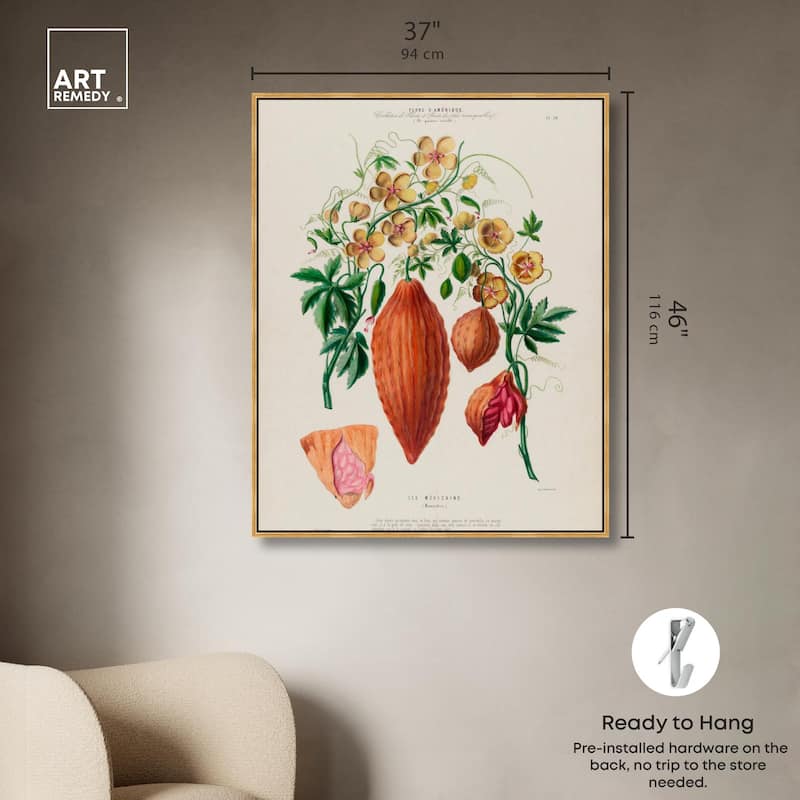 Momordica Exotic Floral Flore Canvas by Art Remedy