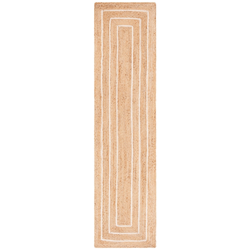 SAFAVIEH Handmade Natural Fiber Gebbine Farmhouse Border Jute Rug