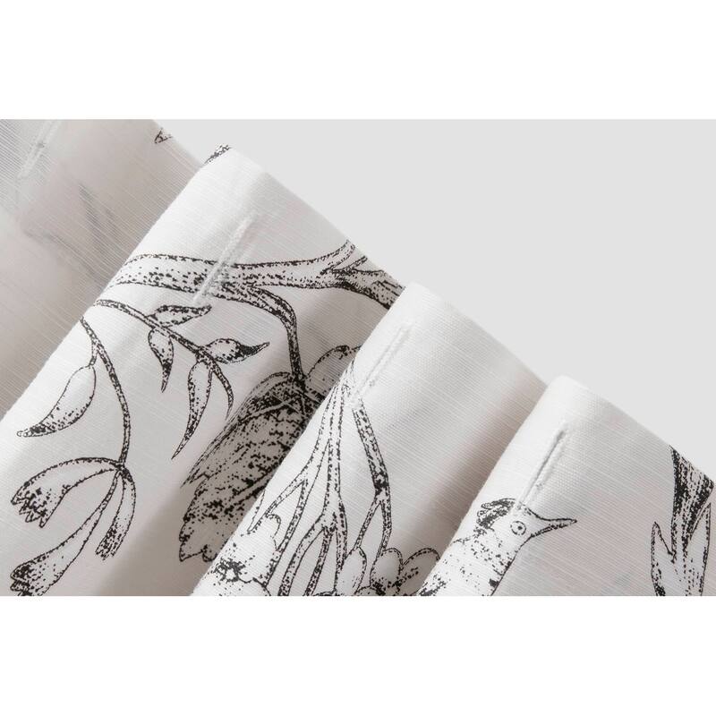 Laura Ashley Branch Toile Shower Curtain - Slub 160gsm