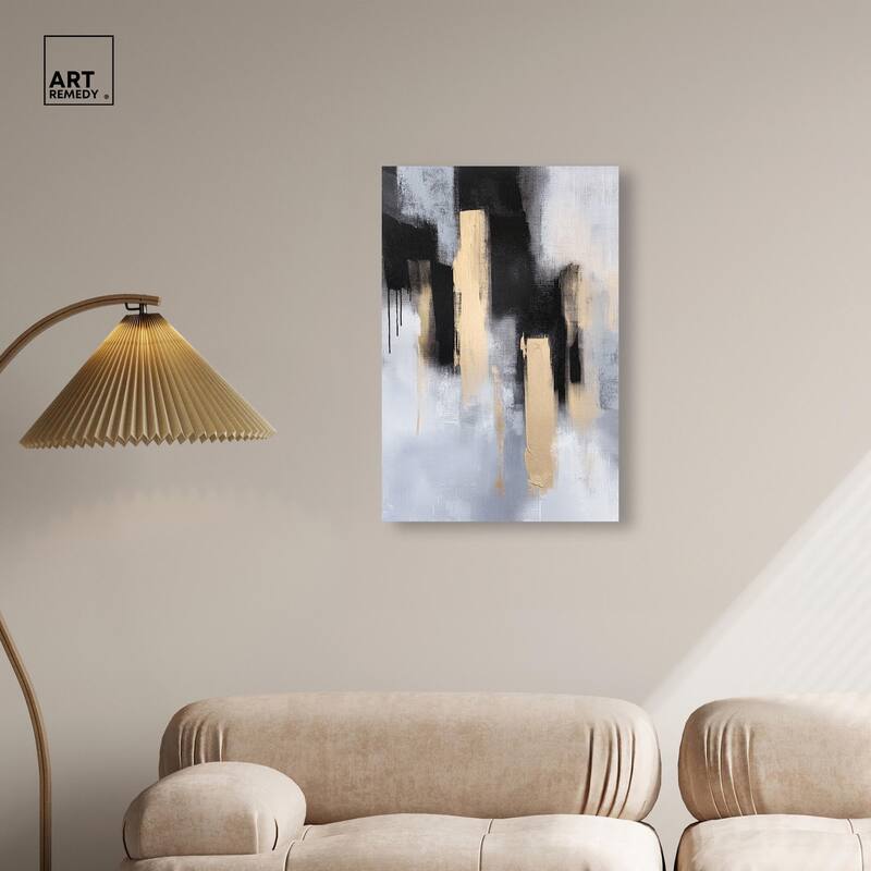 Onyx and Aureolin II Canvas by Art Remedy, Gallery Wrapped