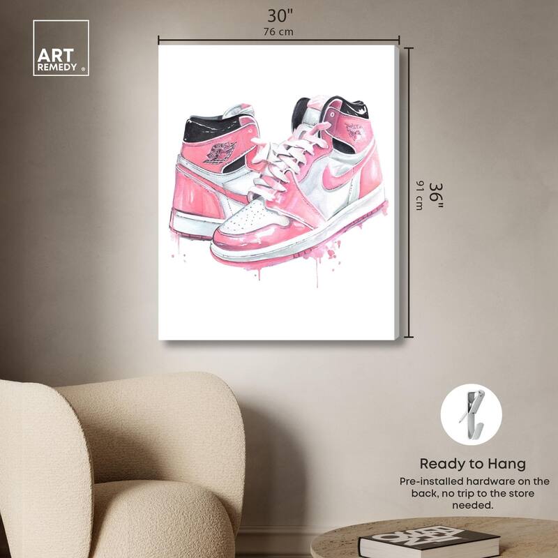 Doll Memories - Walk in Pink Canvas by Art Remedy, Gallery Wrapped