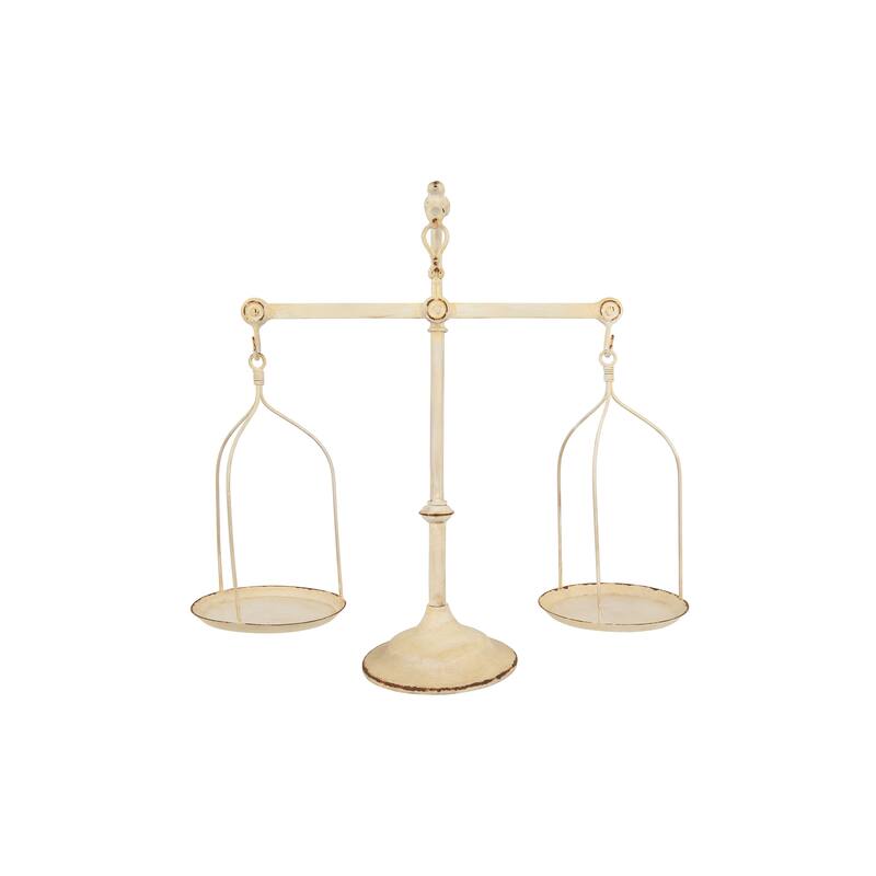 Decorative Antique Iron Balance Scale with Bird